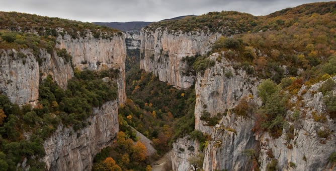 El barranco de Foz de Arbayun en Navarra.