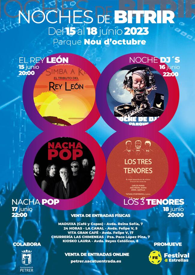 Cartel "Noches de Bitrir"