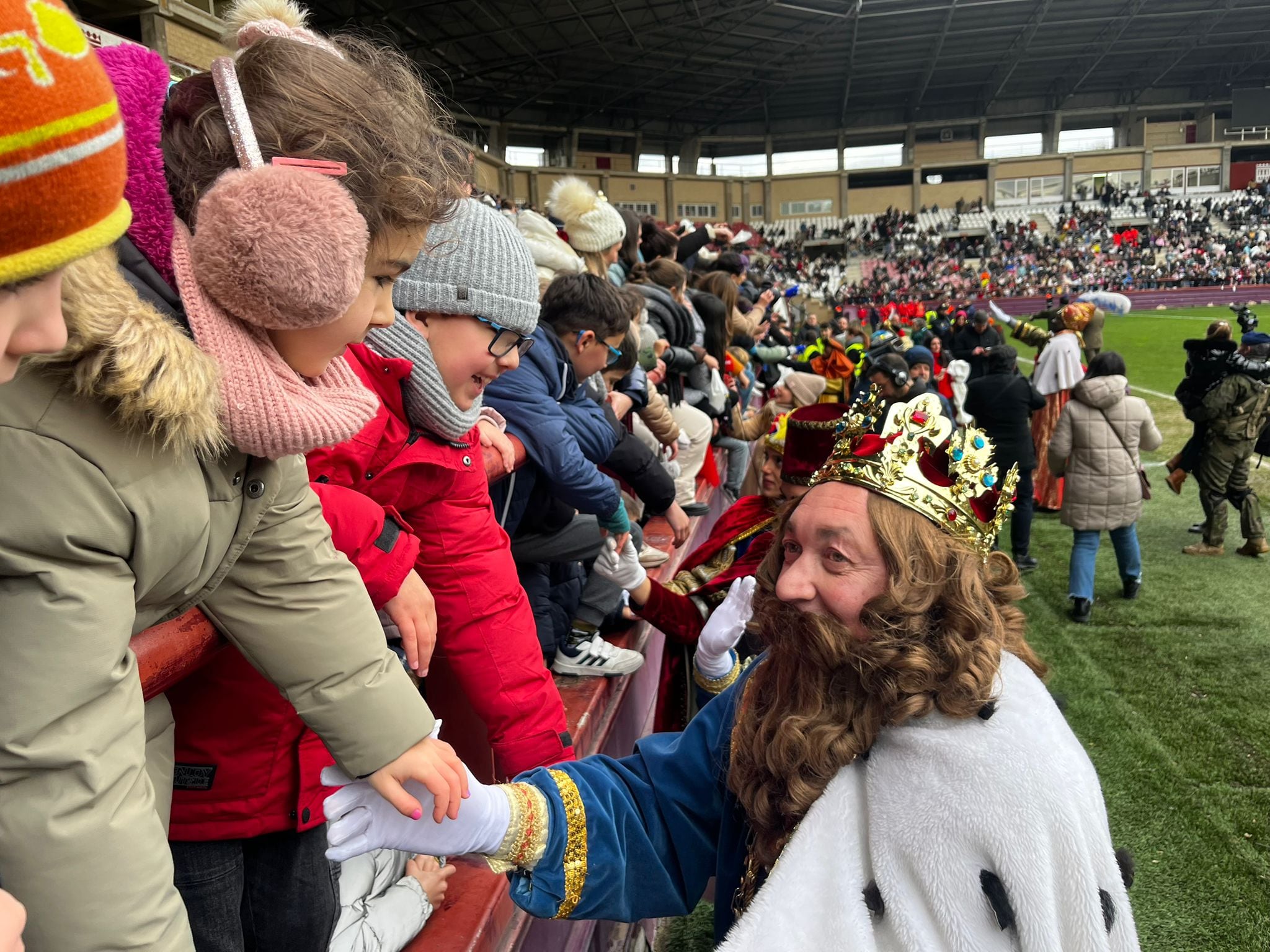 Llegada de los Reyes Magos a Las Gaunas en Logroño