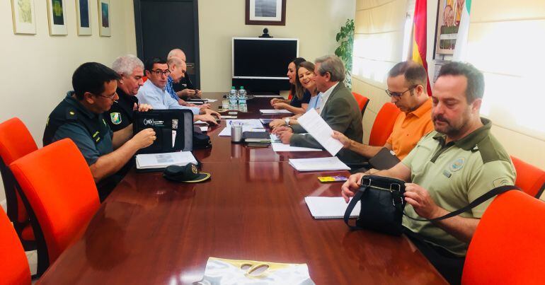 Momentos previos a la reunión de coordinación del Plan Infoca