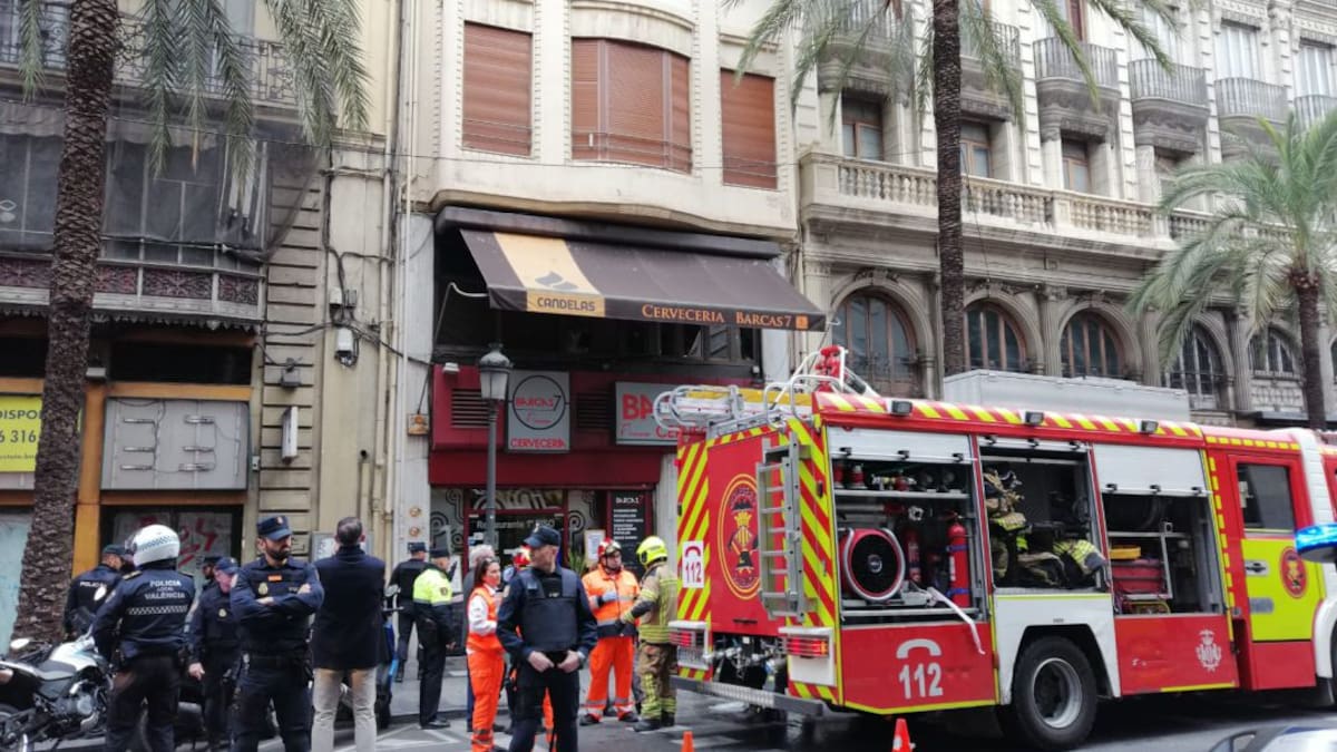 Derrumbe en una vivienda en el centro de Valencia