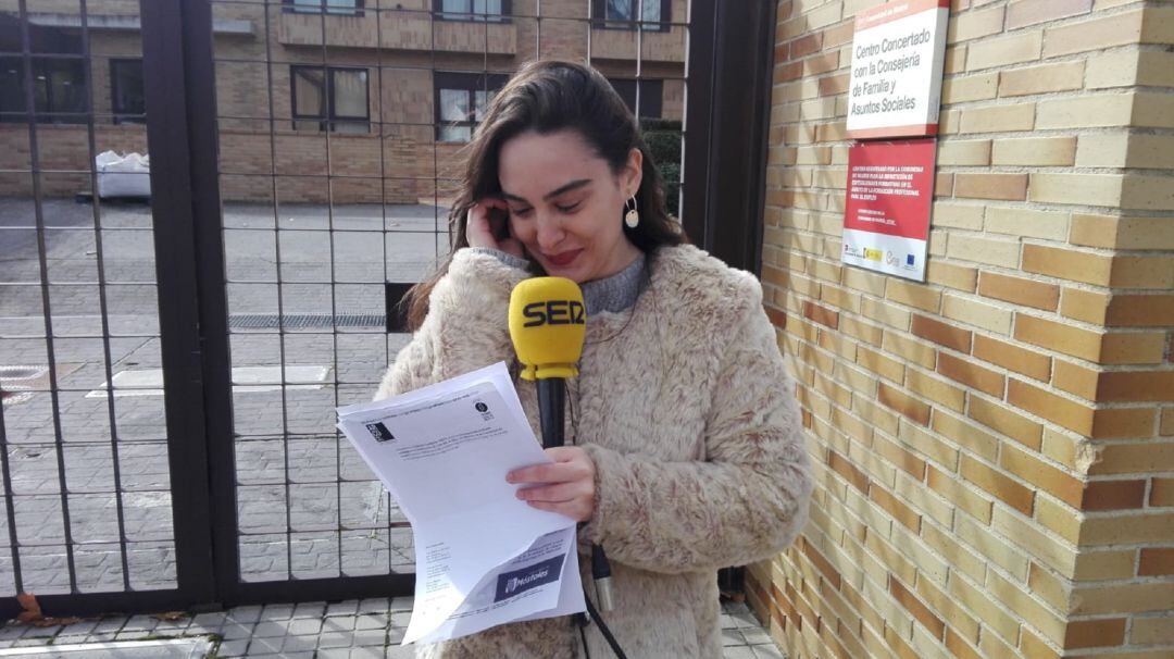 Sandra Moreno en un directo en "A pie de calle"