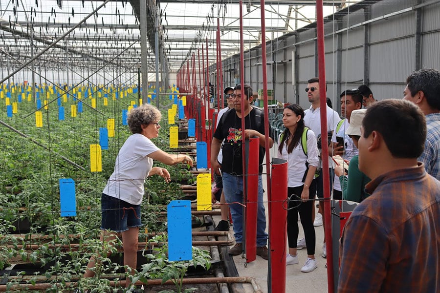 Los alumnos durante una de las visitas