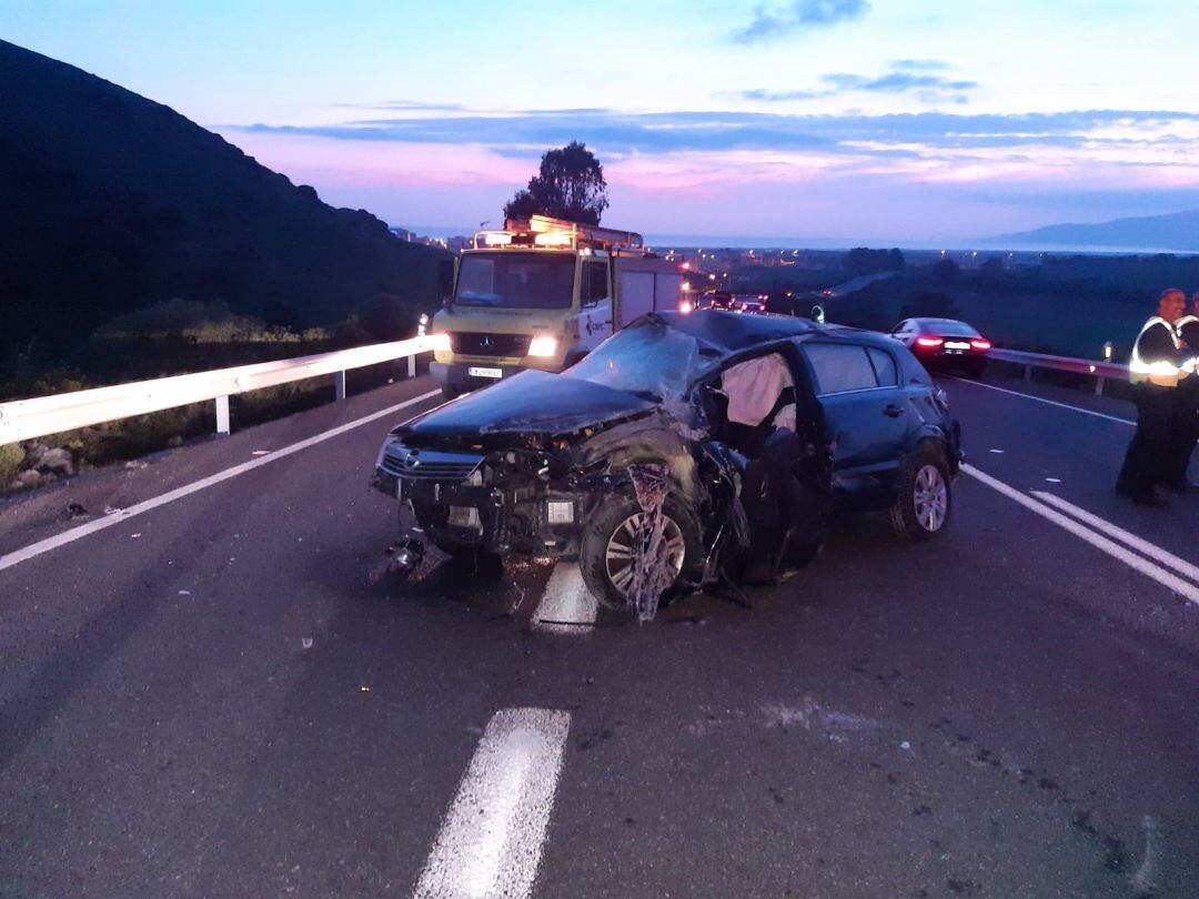 Estado del vehículo tras el accidente.
