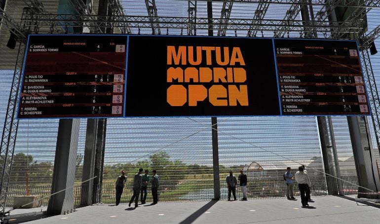 Las pantallas del Mutua Madrid Open