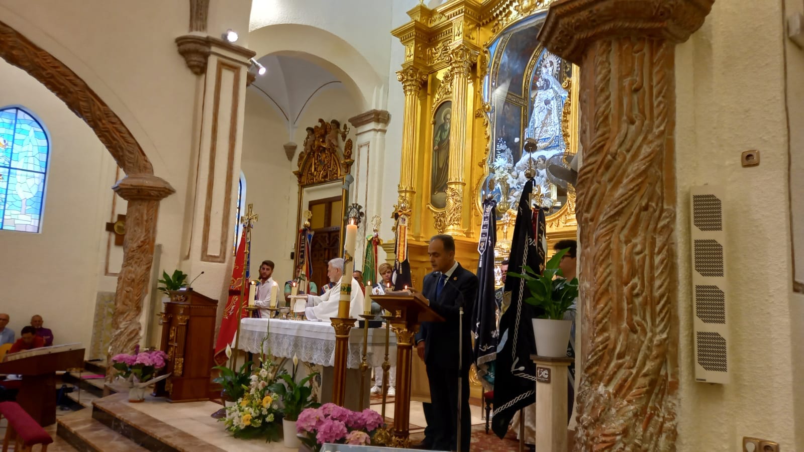 Momento del acto celebrado en el Santuario