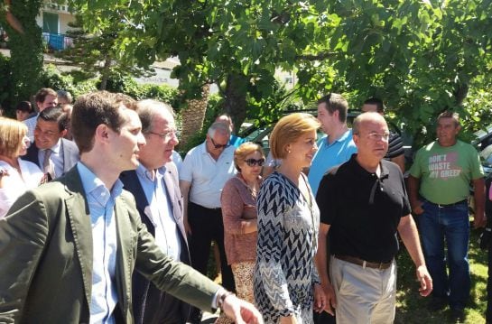 Pablo Casado, Juan V. Herrera, Dolores de Cospedal y José A. Monago en Candeleda (Ávila)