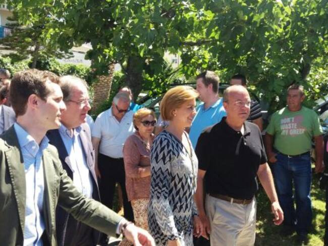 Pablo Casado, Juan V. Herrera, Dolores de Cospedal y José A. Monago en Candeleda (Ávila)