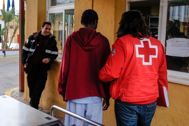 Mohamadú Diarra, en un momento del traslado