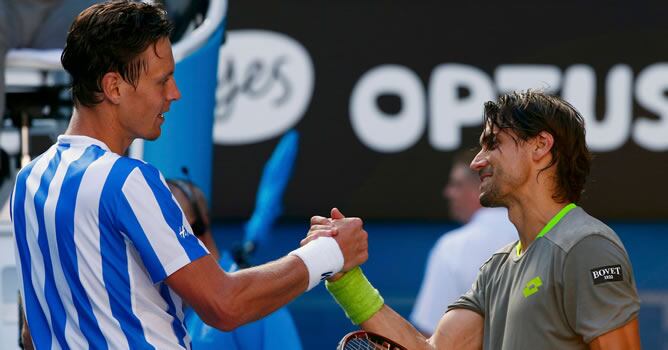 El checo Tomas Berdych se ha impuesto al español David Ferrer en cuatro sets (6-1, 6-4, 2-6 y 6-4).