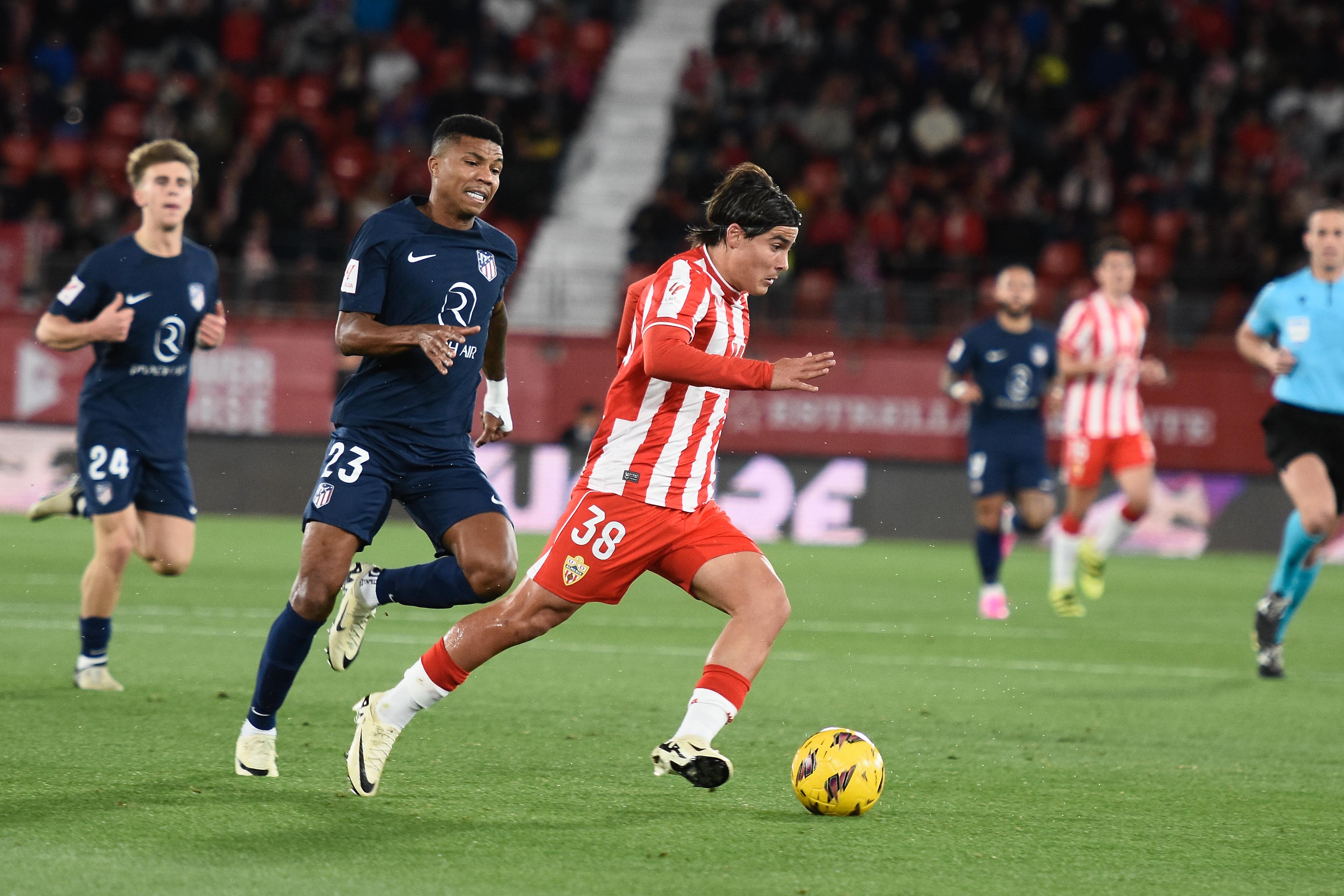 Luka Romero en el partido ante los del Cholo Simeone.