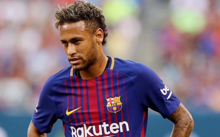 Neymar, durante un partido de esta pretemporada 