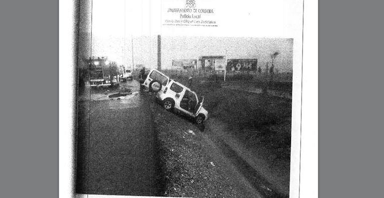 Estado en el que quedó el vehículo de Arancha Martín tras el accidente