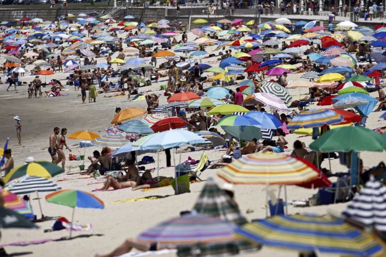 Imagen de una playa de las rías Bajas gallegas, en Vigo.