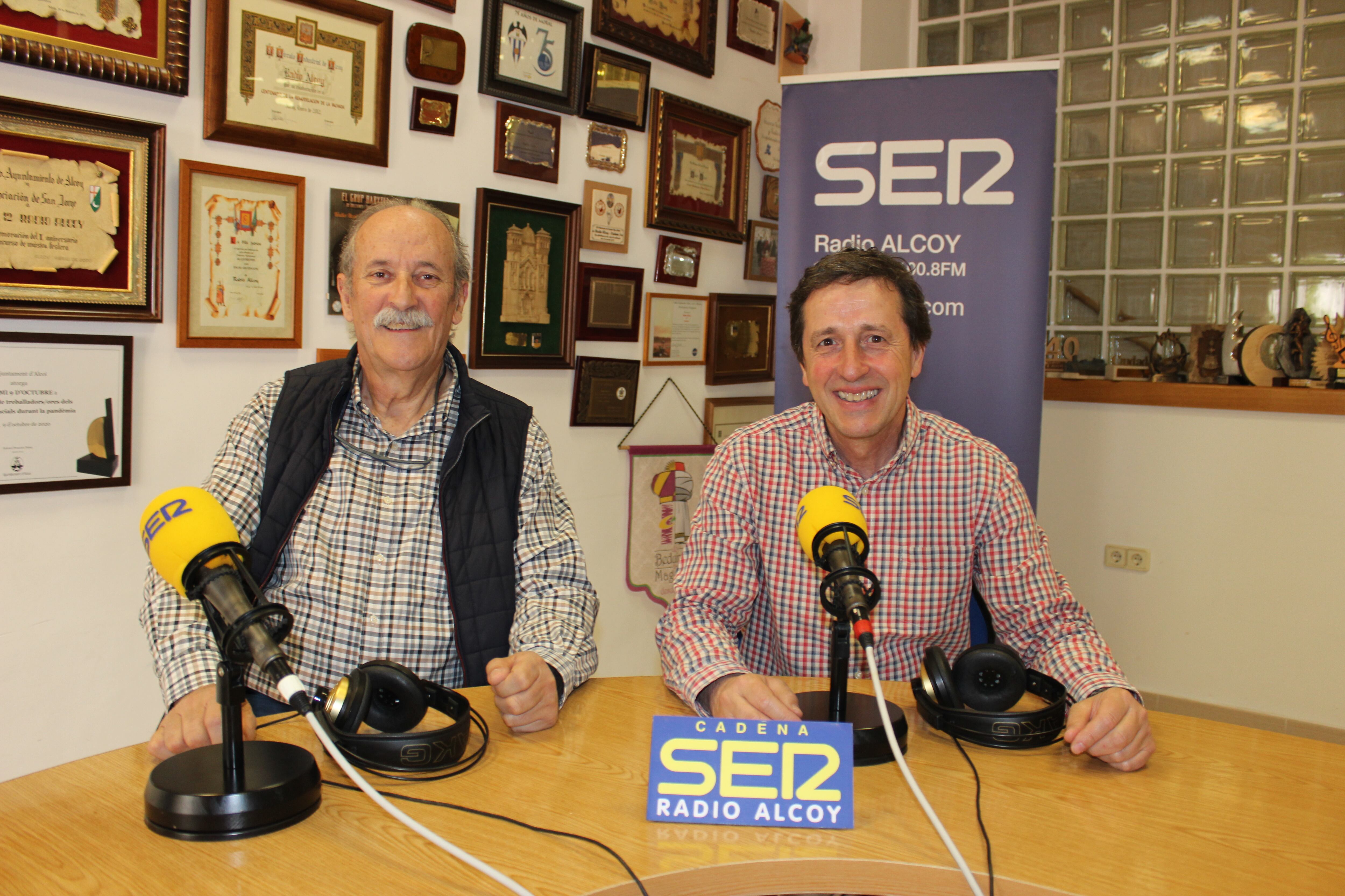 Xavi Pérez y Julián José, presidente y vicepresidente de la Escudería Pistón de Alcoy