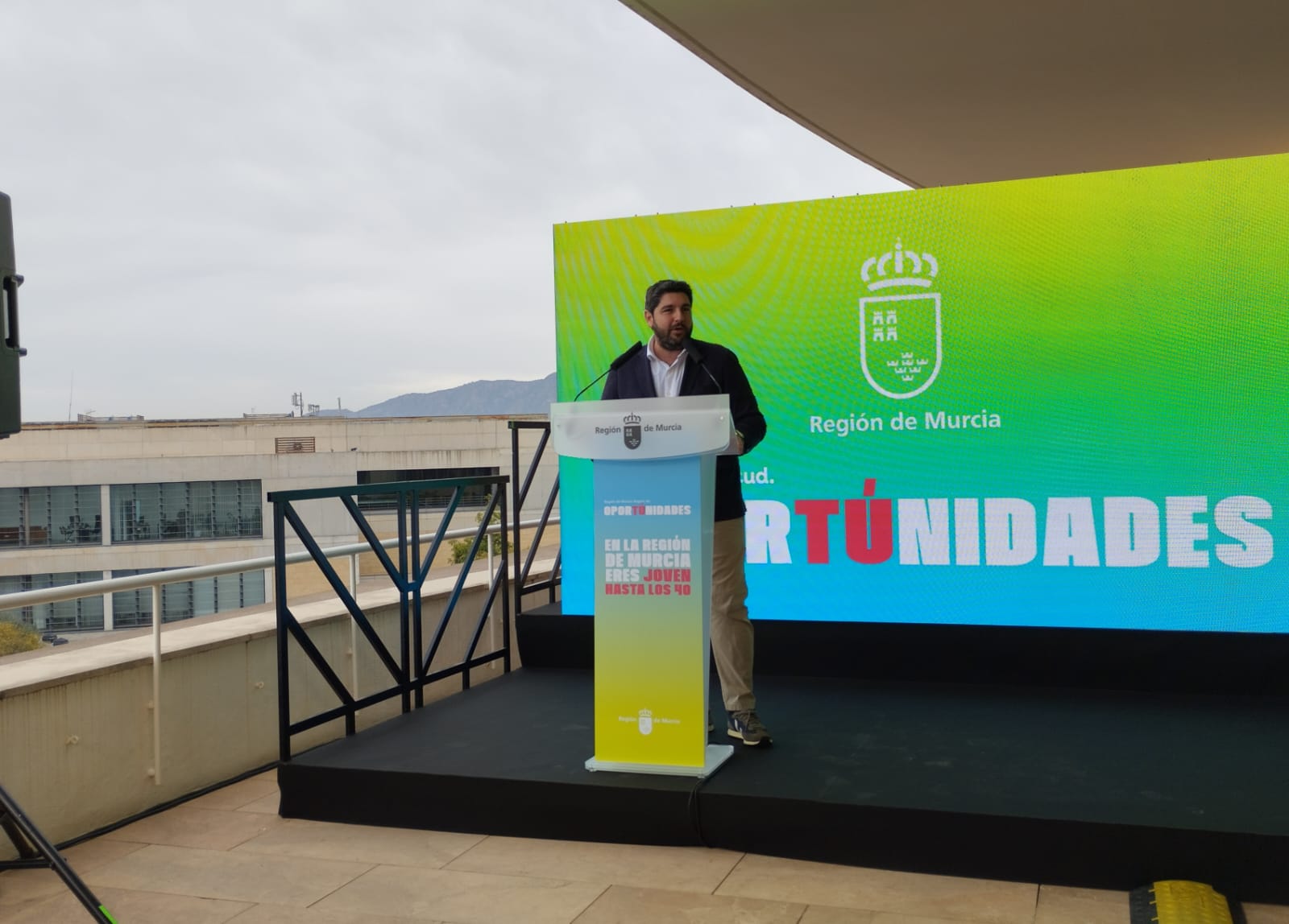 El presidente de la Región de Murcia, Fernando López Miras, durante la presentación del plan estratégico de juventud 2024-2027