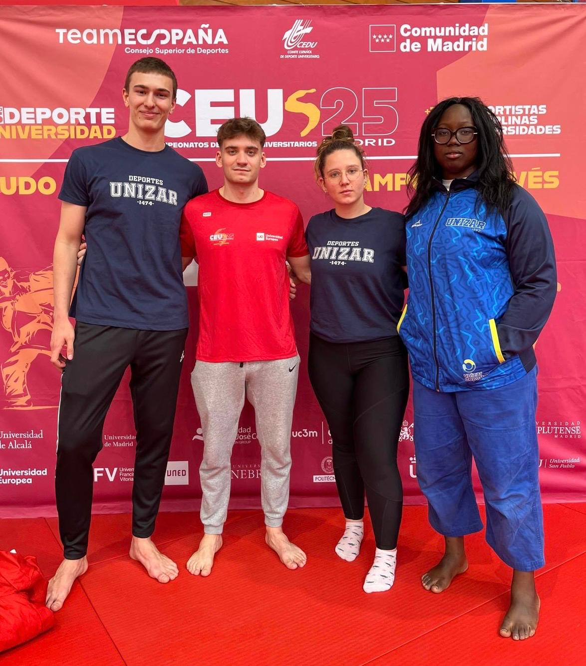 Judocas universitarios del CJ Binéfar