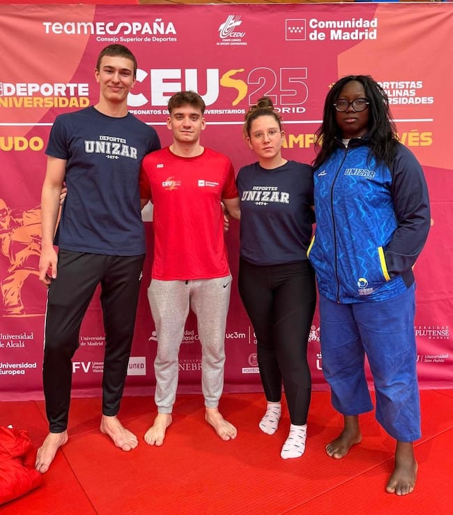 Judocas universitarios del CJ Binéfar