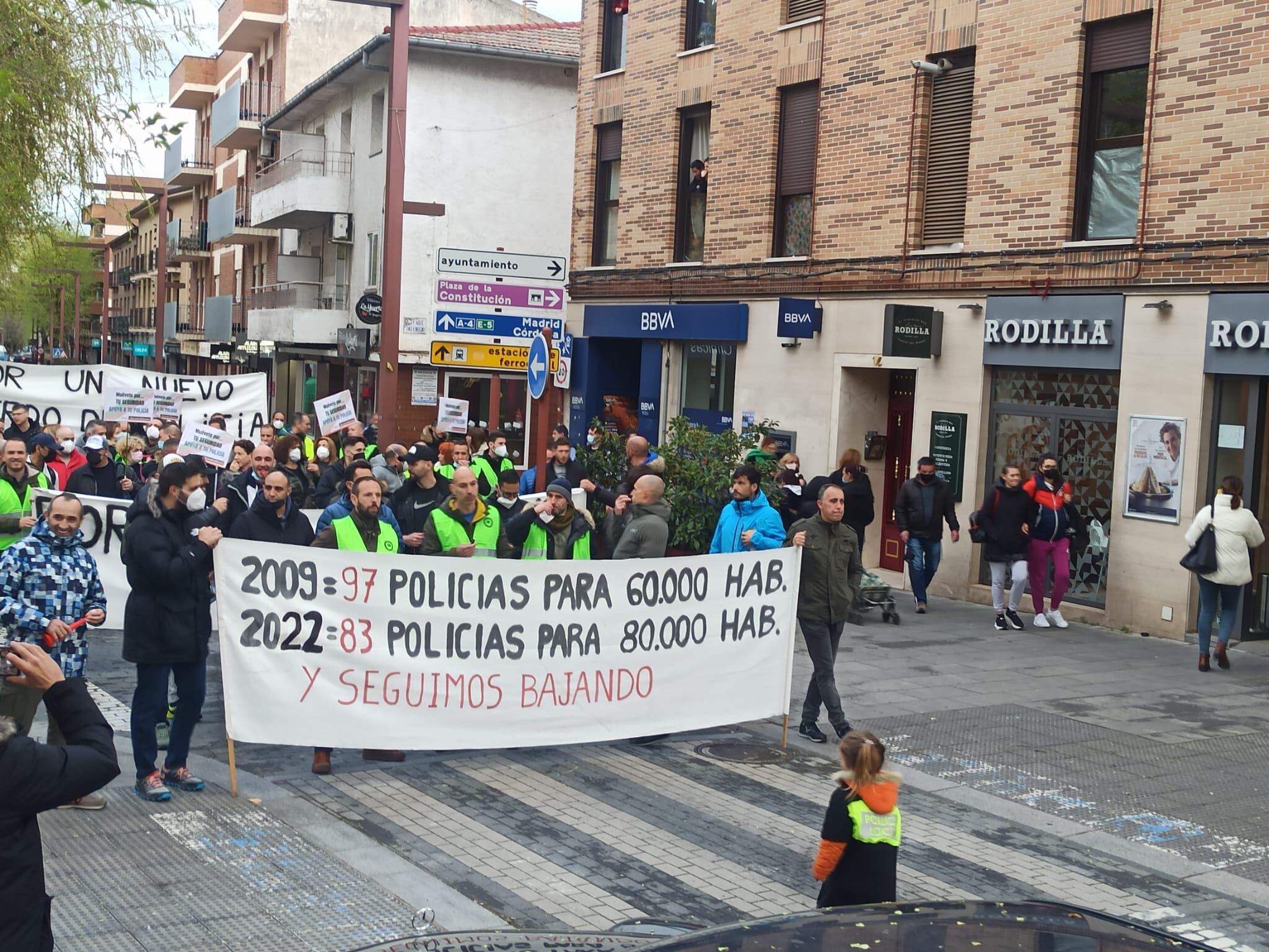 Los policías locales de Valdemoro ya se han manifestado en varias ocasiones reclamando mejoras en el servicio