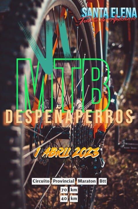 Cartel anunciador de la prueba.  La VI Despeñaperros MTB’ con dureza pero con enorme encanto paisajístico