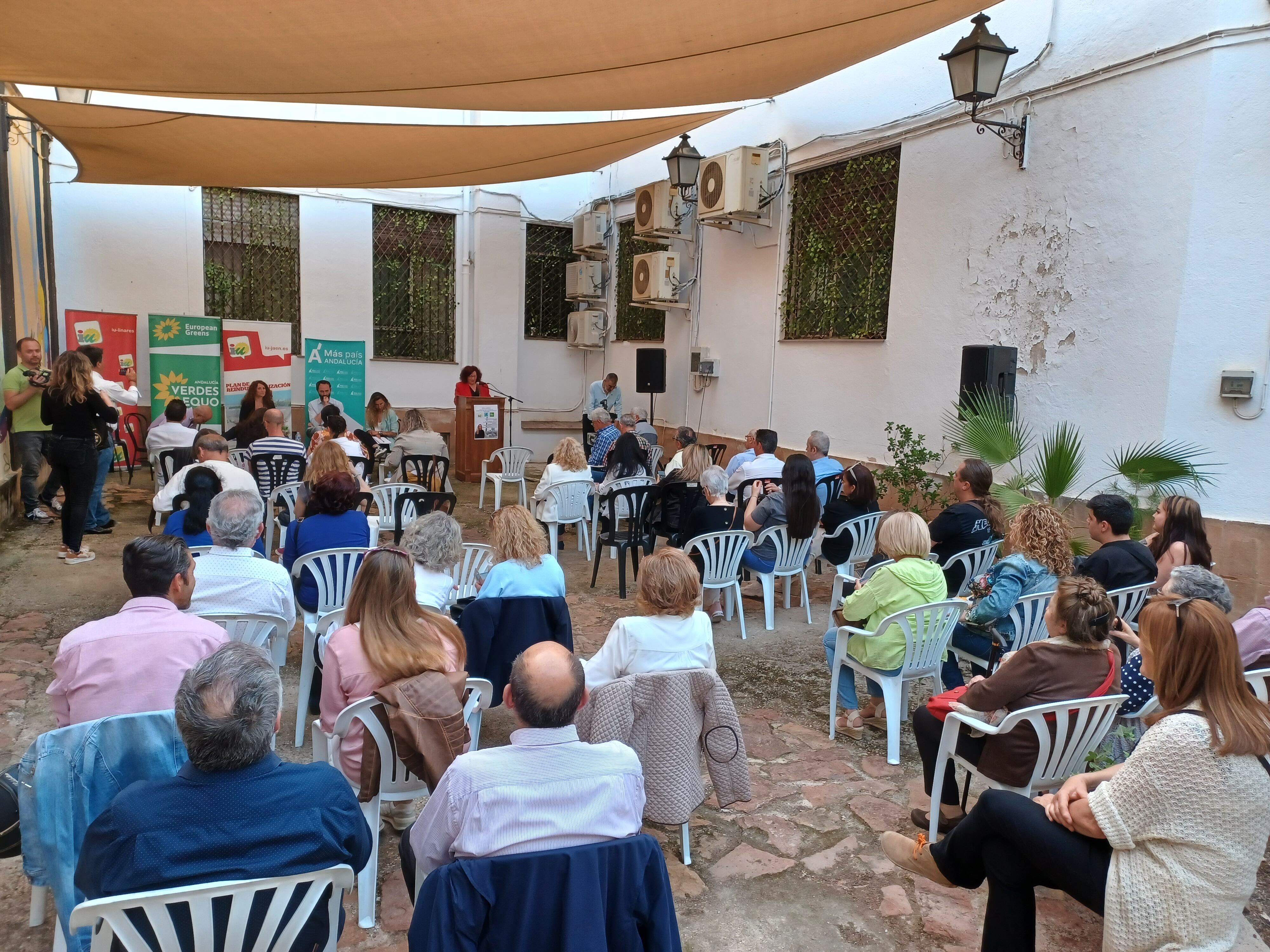 Presentación candidatura de IU, Más País y Equo Verdes en Linares.