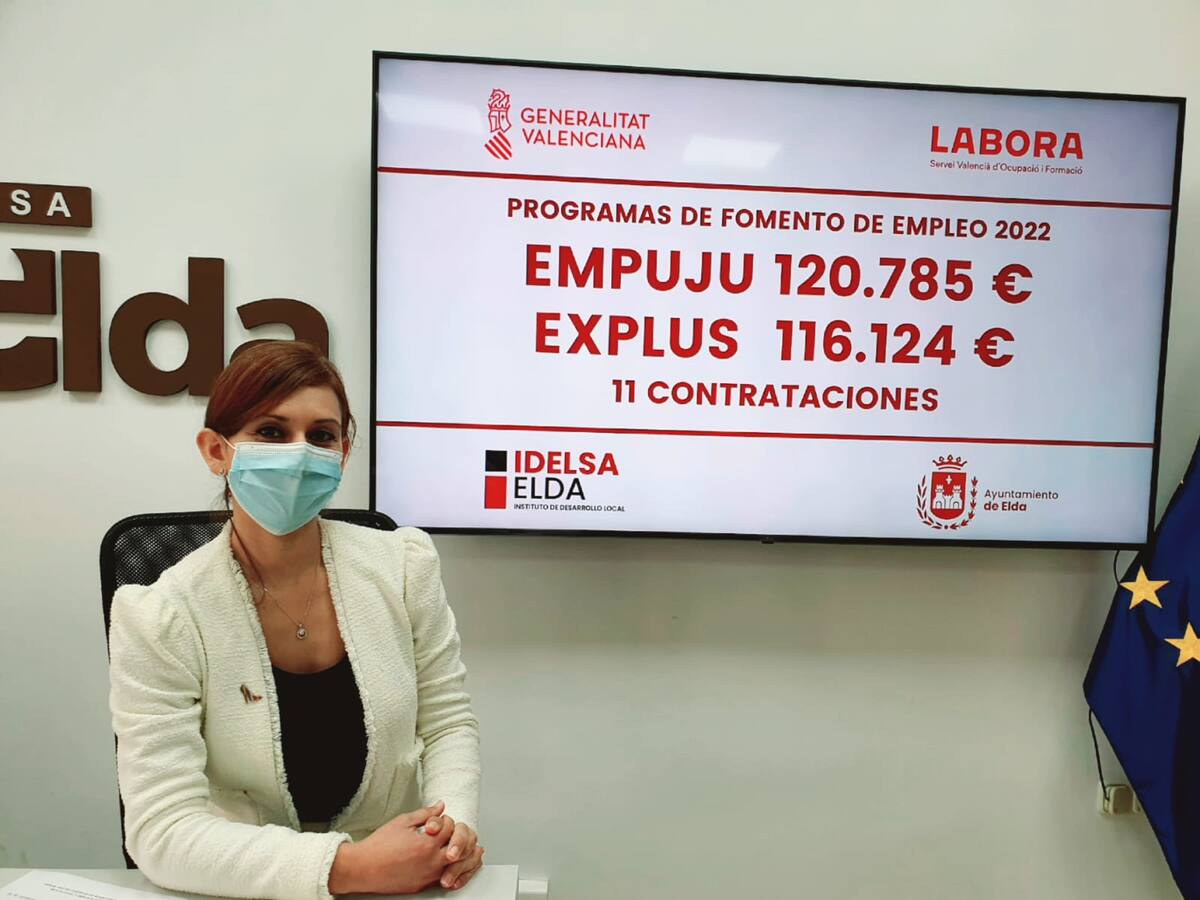 Elda invierte 1,5 millones de euros en empleo en los primeros meses de 2022