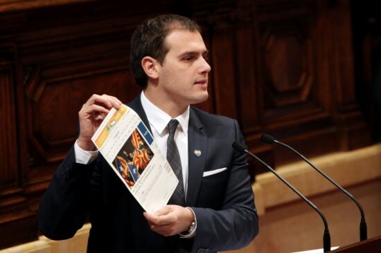 El líder de Ciutadans, Albert Rivera, al debat d'investidura