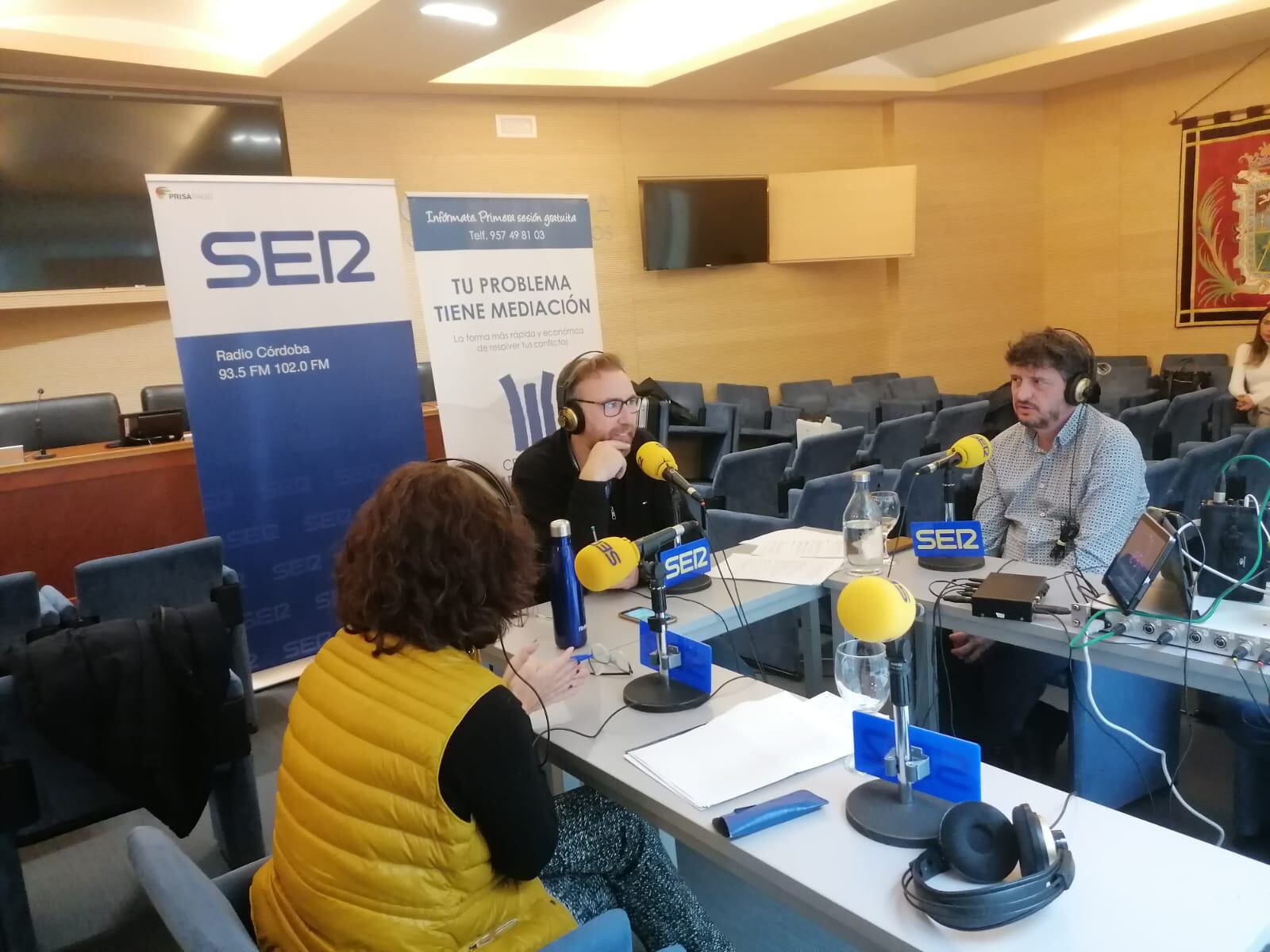 Día Europeo de la Mediación. Raquel del Moral, José Manuel León y David Villalba