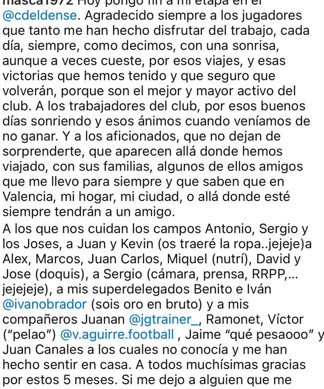 Despedida de José Vicente Mascarós del Eldense