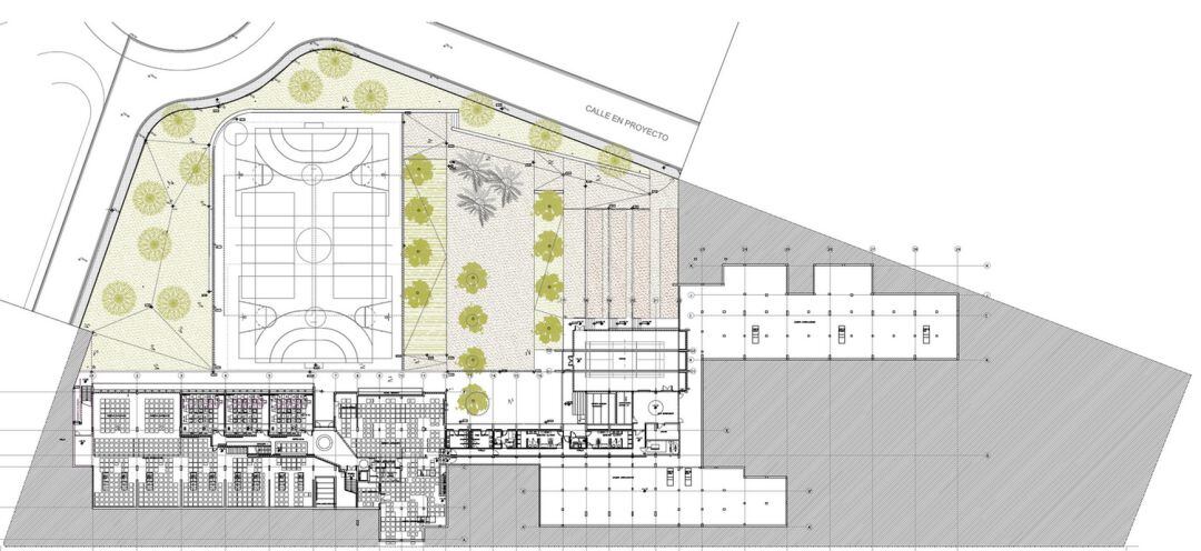 Obras del nuevo colegio Francesc Carròs de La Font.