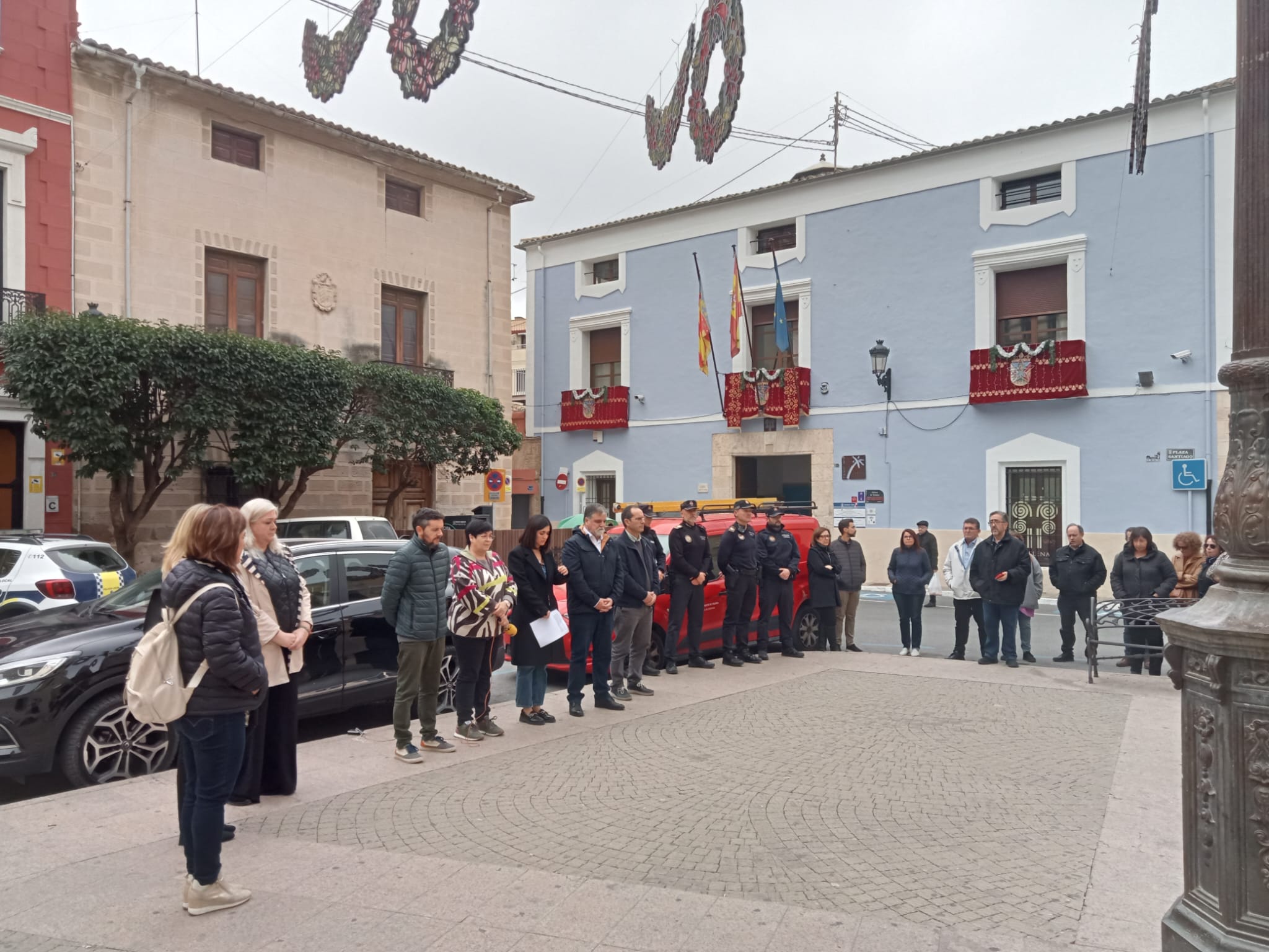 Concentración en la plaza de Santiago