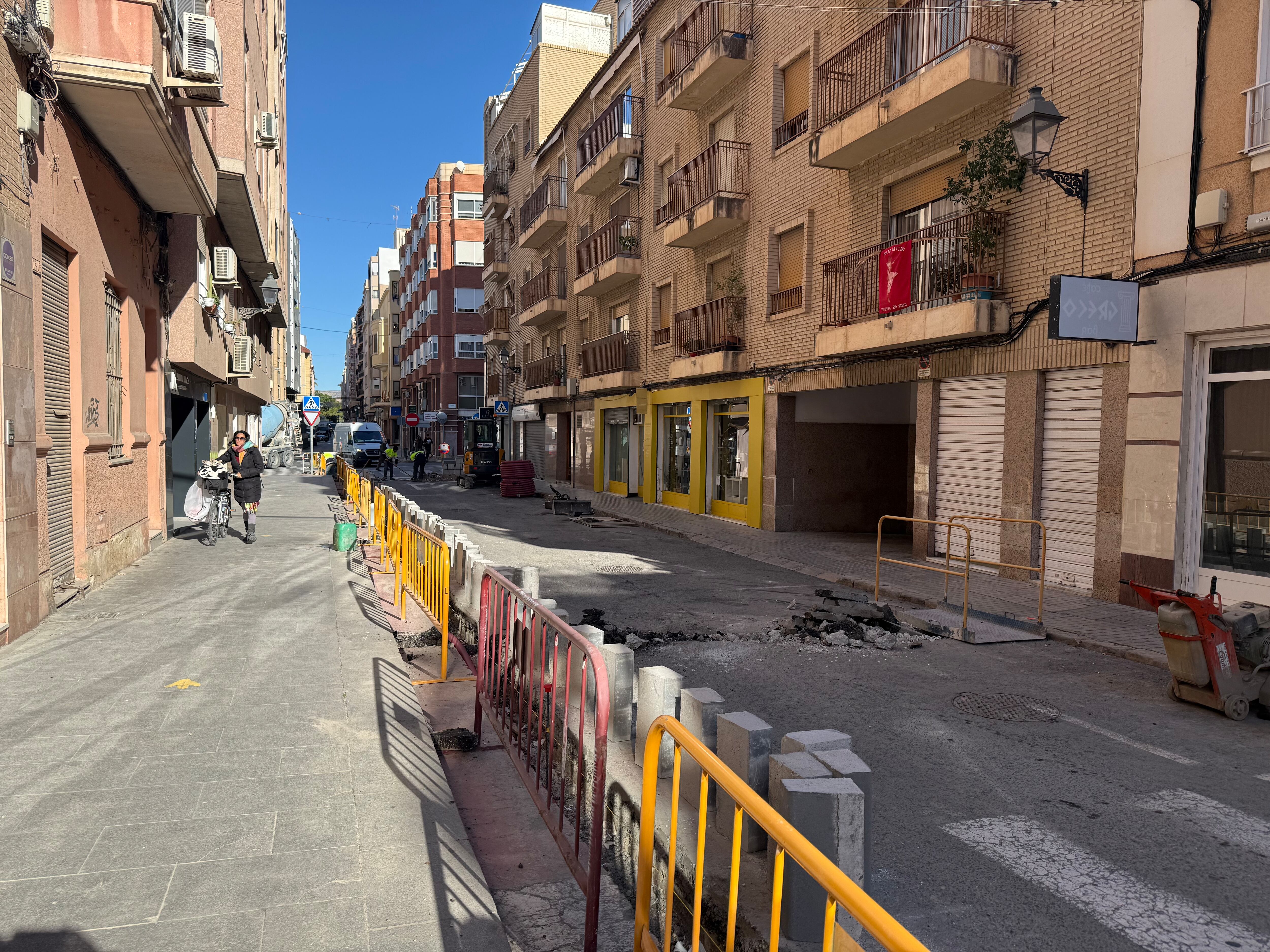 Obras en la calle San Juan