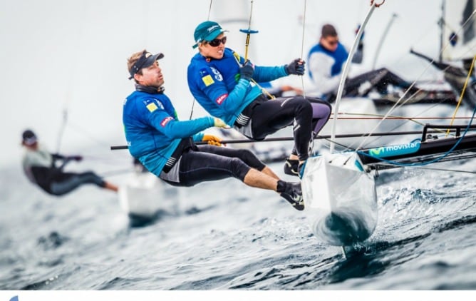 Iker Martínez y Tara Pachecho se emplearon a fondo  en su gran victoria en el Europeo de Montpellier