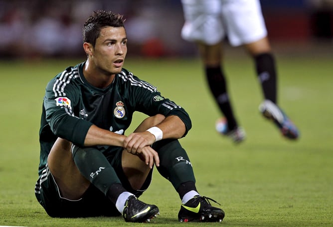 El delantero portugués del Real Madrid Cristiano Ronaldo, durante el partido de Liga ante el Sevilla