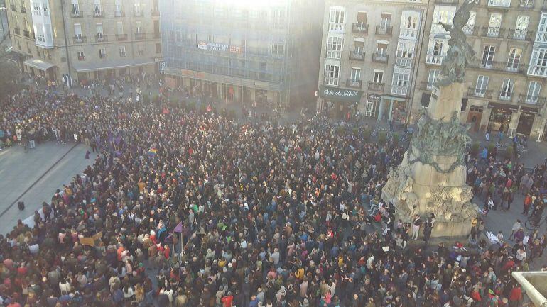 Protesta contra la sentencia de La Manada en la Virgen Blanca