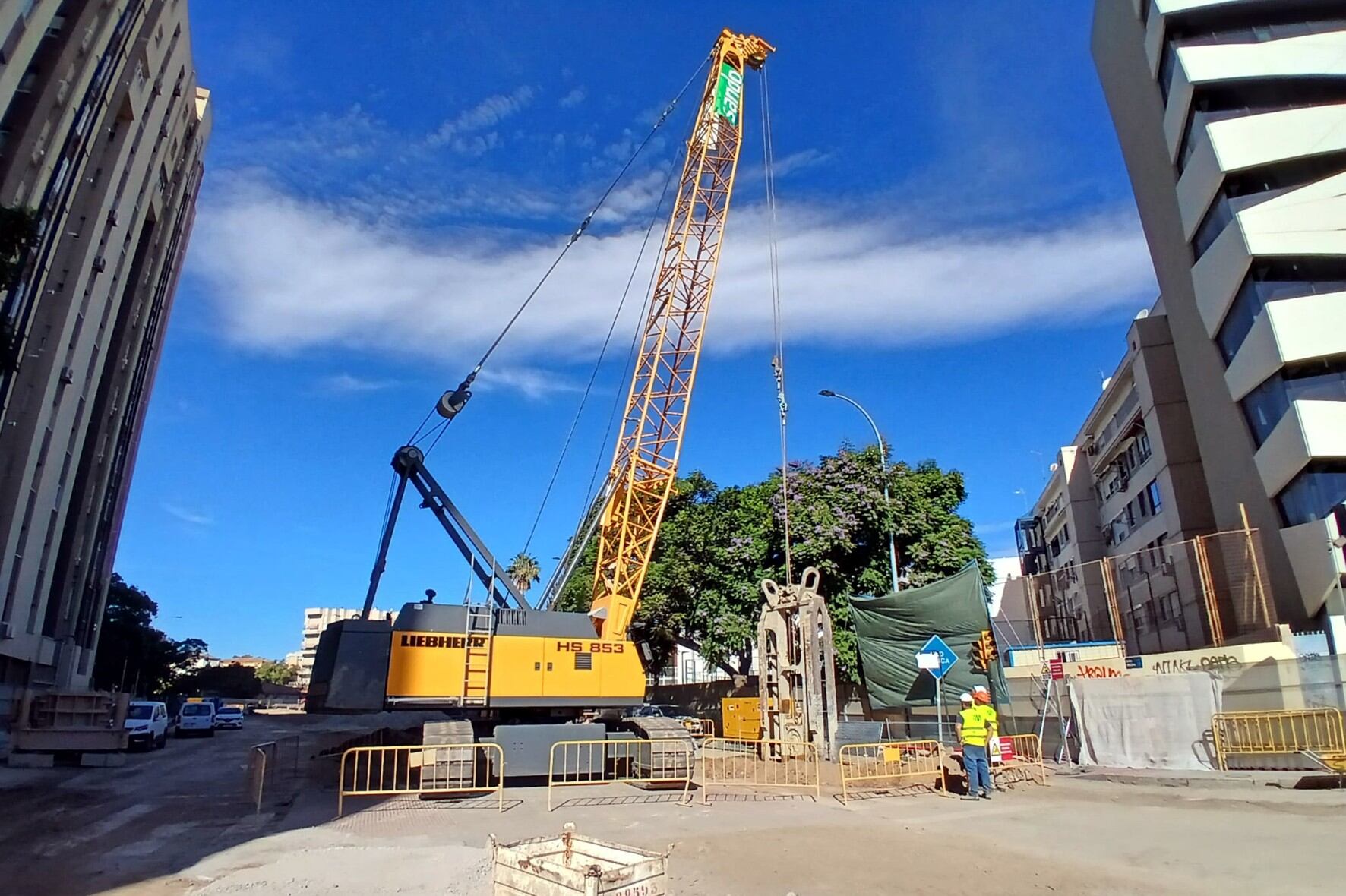 Obras del metro en la calle Hilera