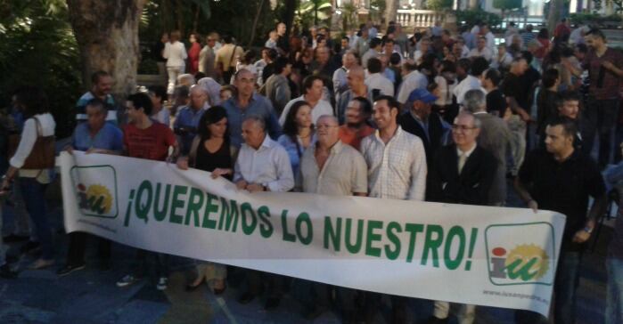 Protesta de los vecinos de Marbella contra la sentencia del caso Malaya