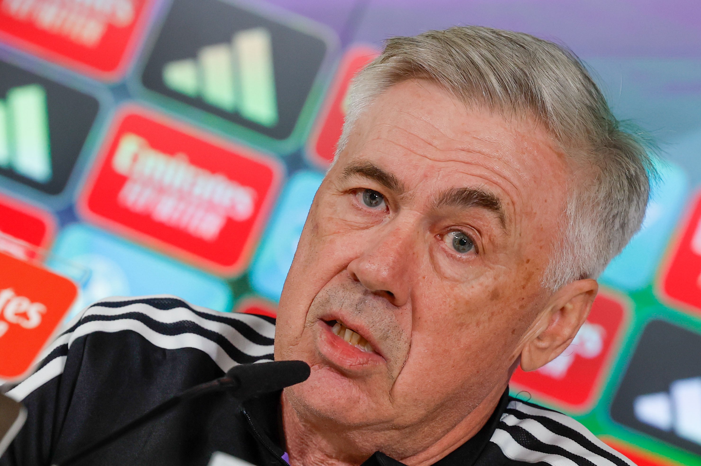 Carlo Ancelotti, en rueda de prensa.