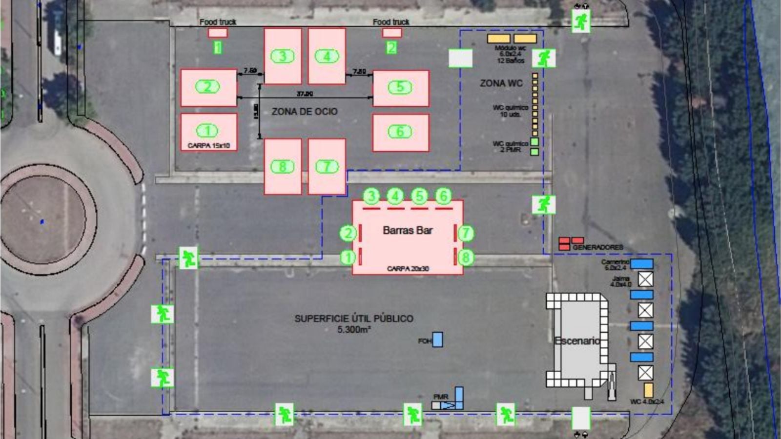 Imagen del recinto de los conciertos para este Corpus 2024 en Toledo