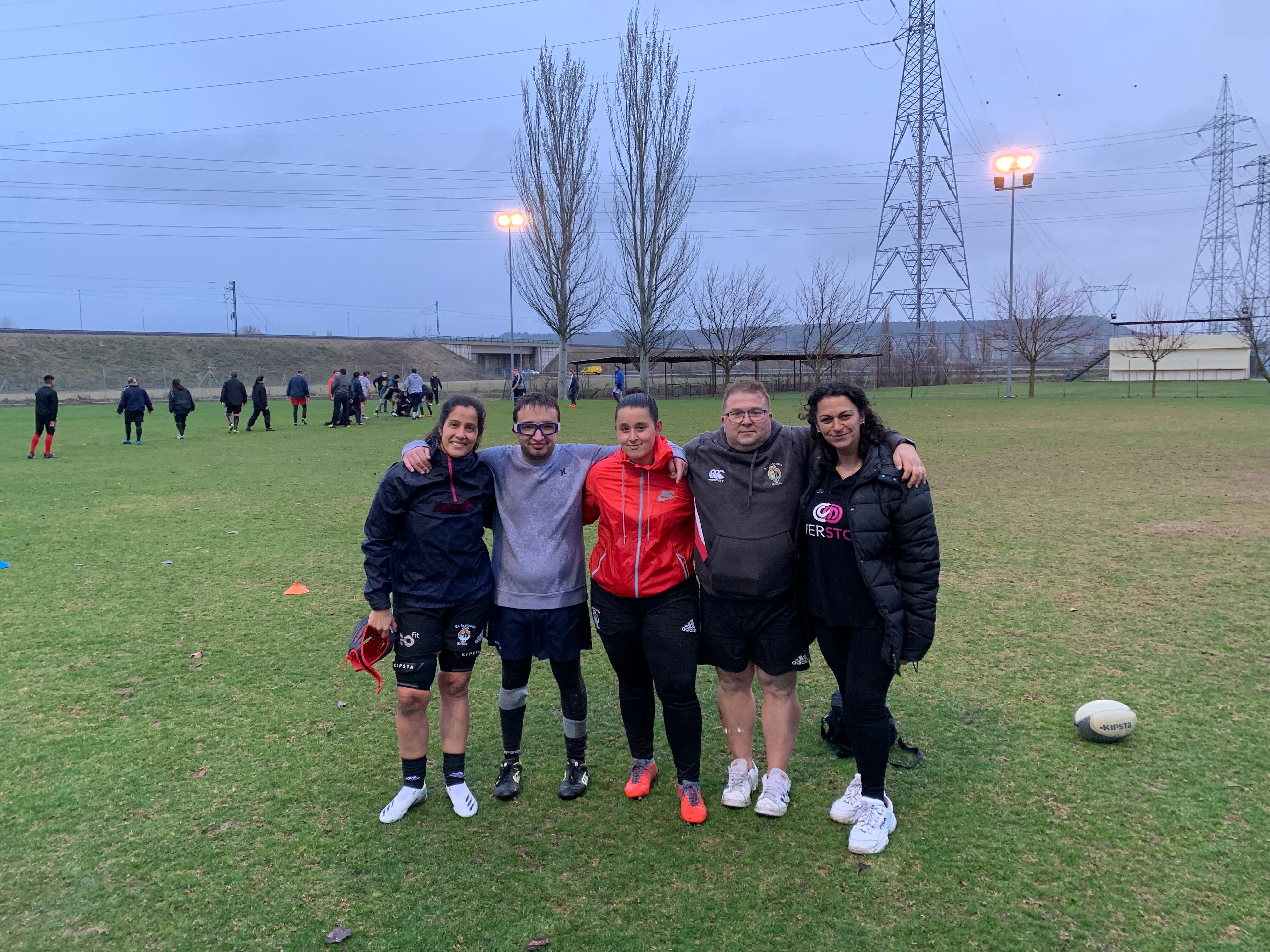 Los protagonistas del próximo Mundial de rugby inclusivo: Lucia, Adrián, María, David y Mónica