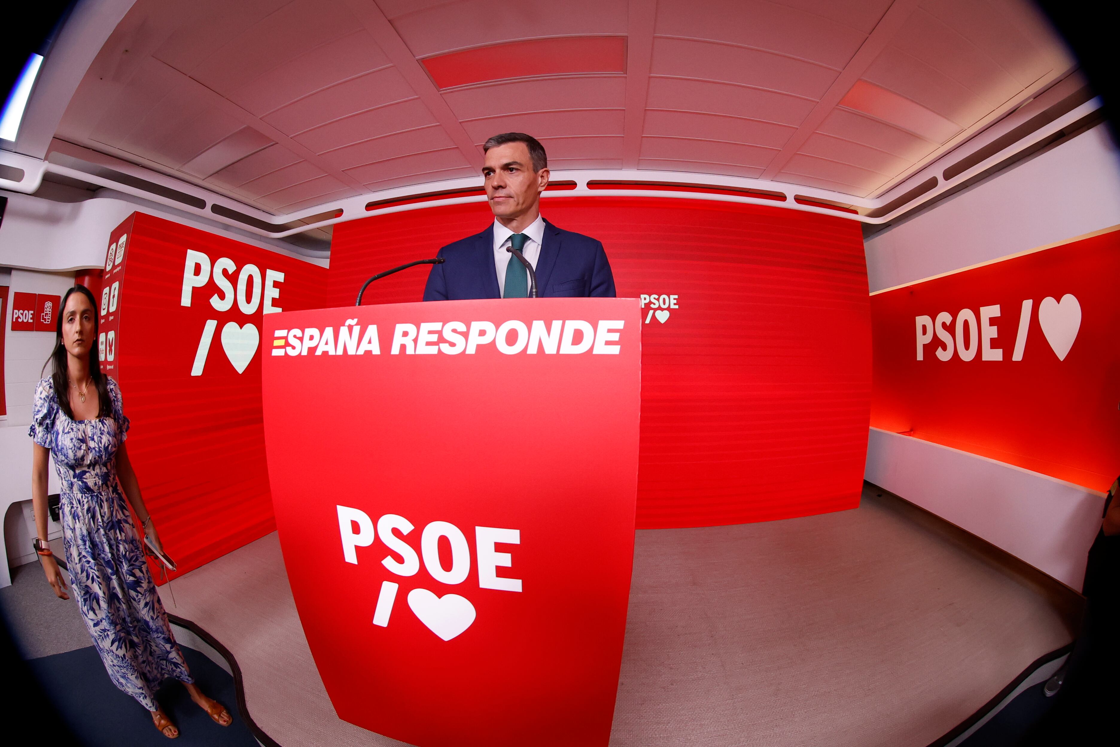  El presidente del Gobierno y líder del PSOE, Pedro Sánchez en rueda de prensa tras la primera reunión de la Ejecutiva de este partido después de la salida de Santos Cerdán como secretario de Organización.