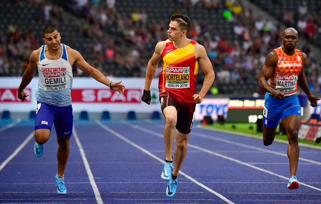 Bruno Hortelano, en los 200m del Europeo de Berlín, en 2018