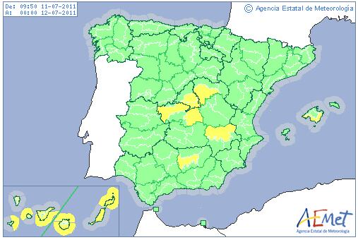 Está previsto que las temperaturas casi lleguen a los 40 grados. Además, alerta por vientos en Canarias.