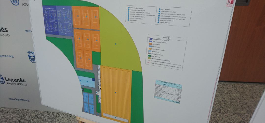 Plano de la futura instalación deportiva