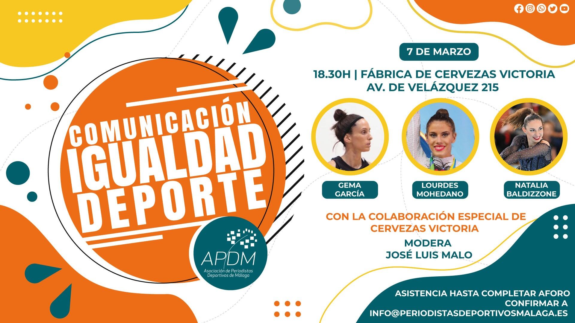 Alhaurín de la Torre, Cártama y Málaga capital acogen las actividades de la Asociación de Periodistas Deportivos de Málaga (APDM) enmarcadas en el Día Internacional de la Mujer bajo el lema “Comunicación, Igualdad y Deporte”