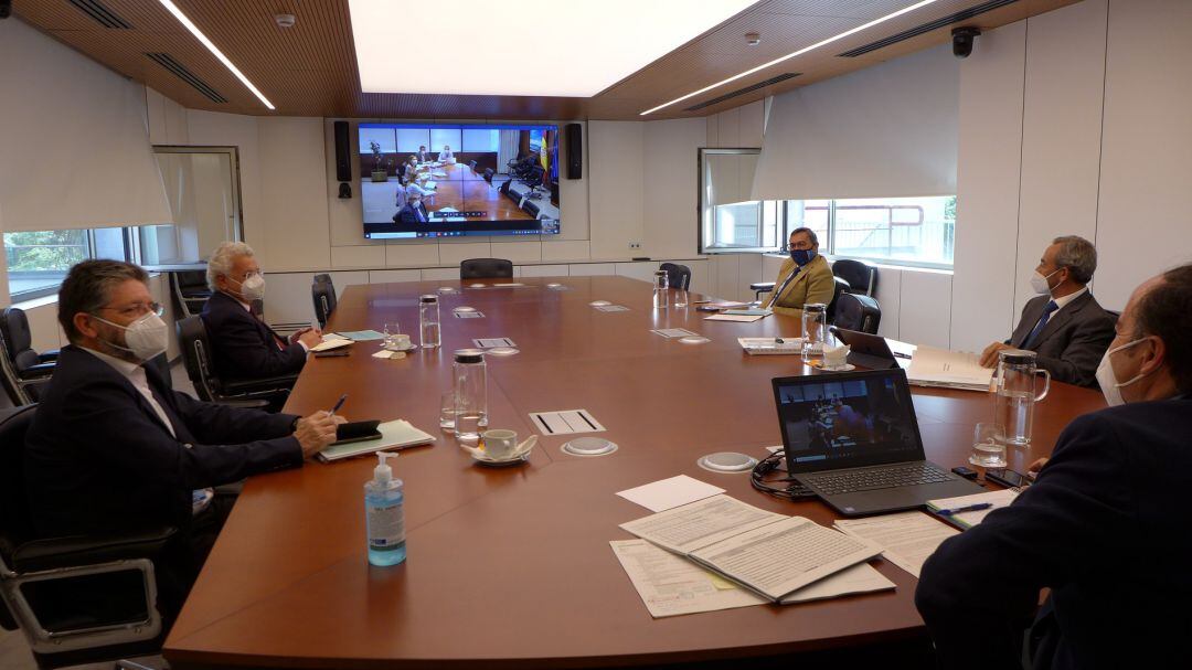 Un momento de la reunión.