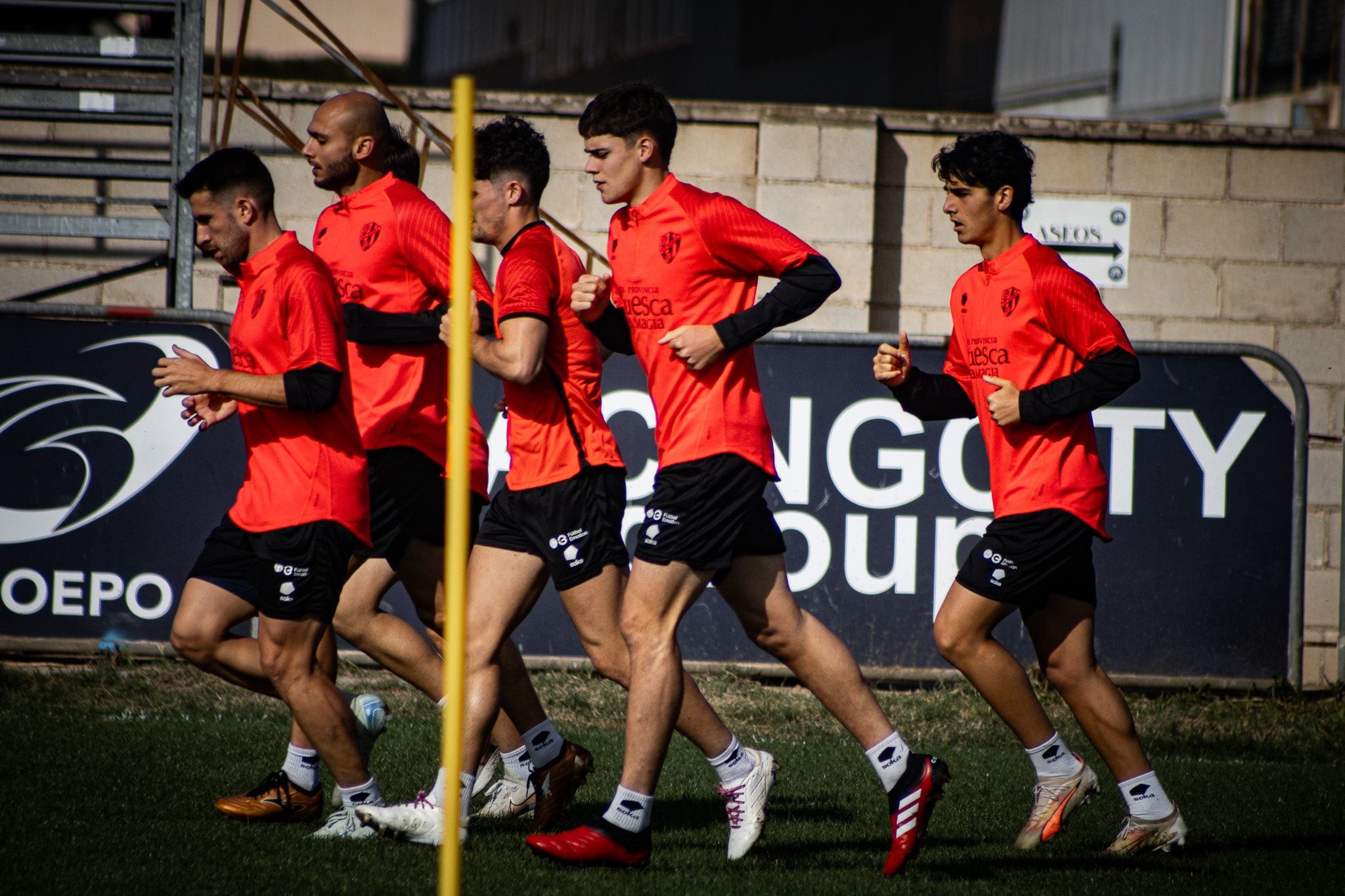 El Huesca ha preparado el partido en San Pedro de Pinatar durante estos días tras jugar en Cartagena