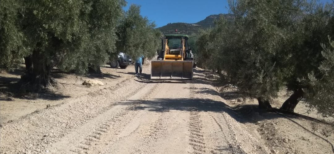 Obras en el camino de la Mojonera