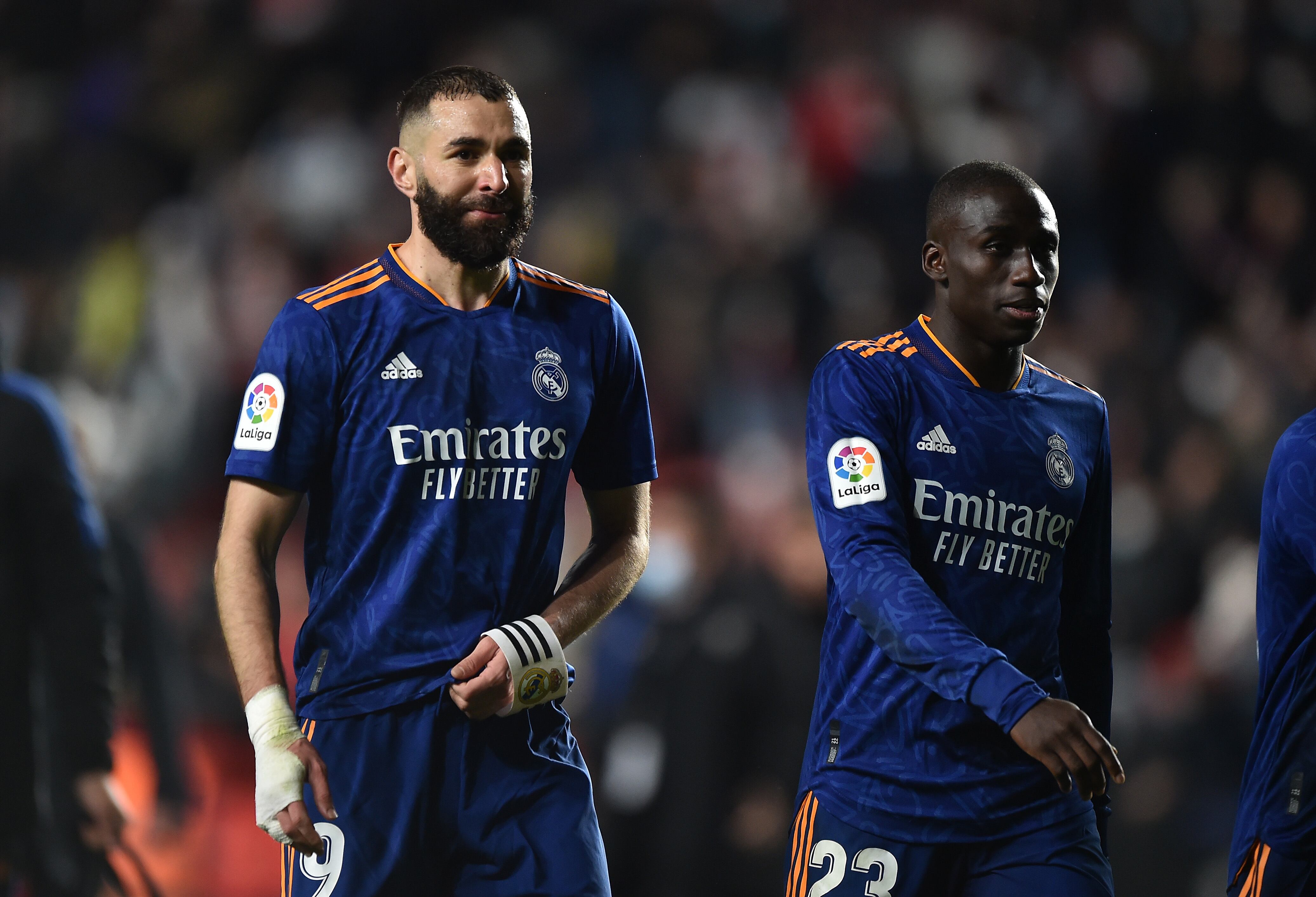 Benzema y Mendy, durante un partido de esta temporada