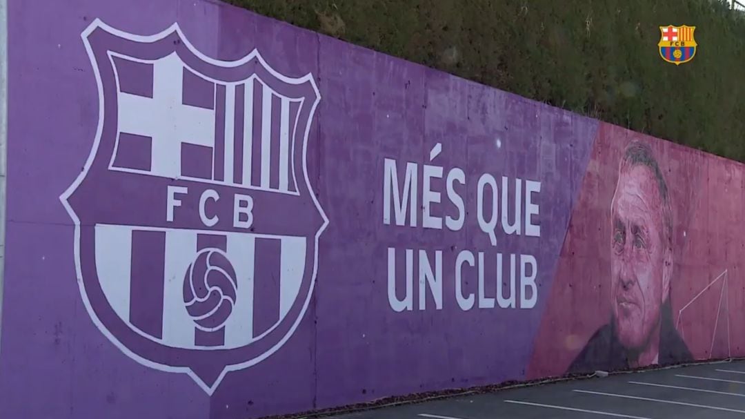 El mural dedicado a Cruyff